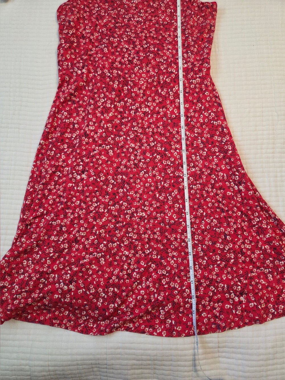 Old Navy Fit & Flare Red Floral Tank Dress - Picture 6 of 6